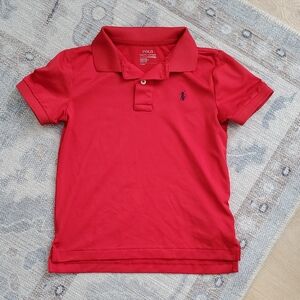 Polo Ralph Lauren Performance Boys Red Short Sleeve Polo Shirt Top Sz5